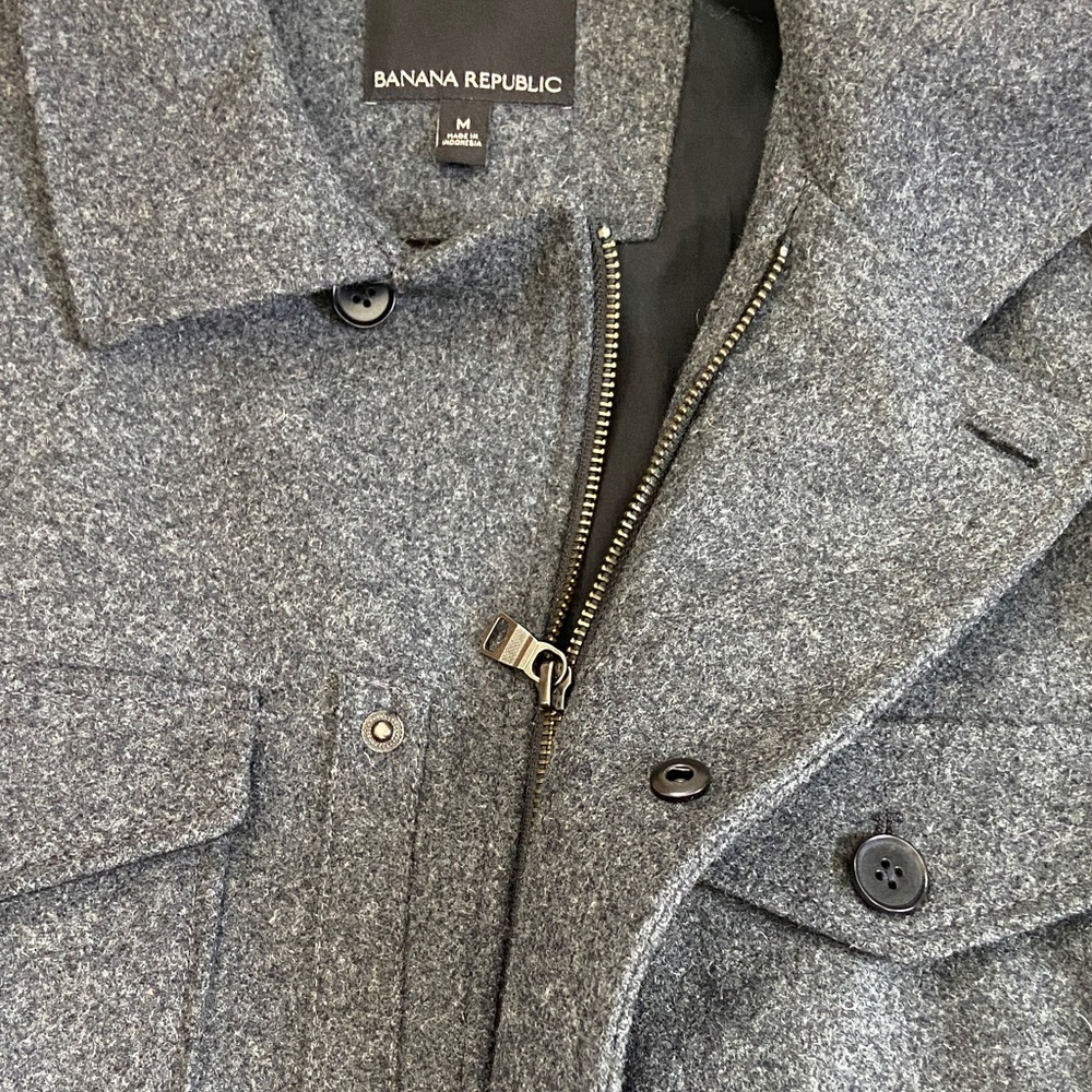 Banana Republic Wool Field Jacket Charcoal - Picture 7 of 7
